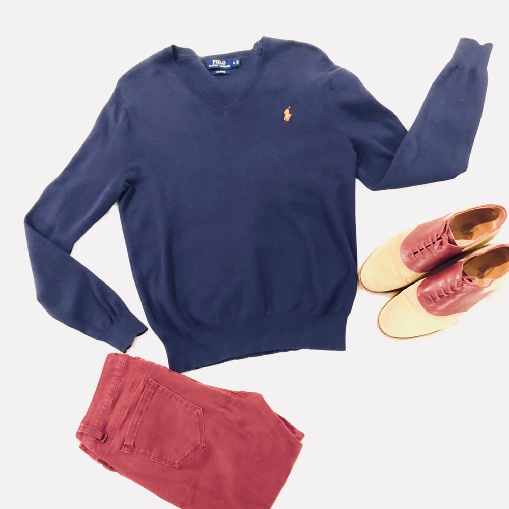 Navy Polo Sweater